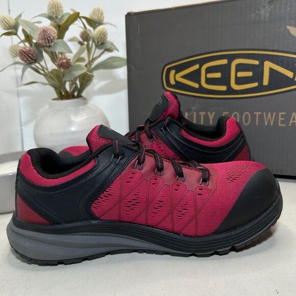 Keen Utility Vista Energy Lace Up Shoes Jam/Black Comp Toe Women's 9W NWB - Picture 7 of 10